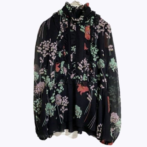 GiAMBA floral silk blouse - Picture 1 of 10